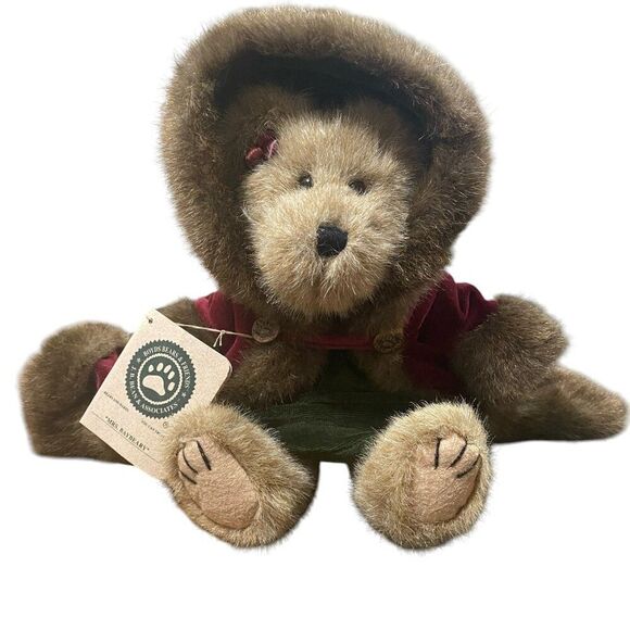 Boyd's Bears Mrs Bayberry Jointed Bean Filled In Fur Trimmed Cape New With Tags - Picture 1 of 6